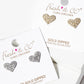 White Gold Dipped CZ Pave Heart Post Stud Earrings