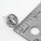 White Gold Dipped CZ Pave Round Virgin Mary Post Stud Earrings