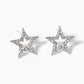 18k Gold Dipped CZ Pave Star Post Stud Earrings
