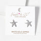 White Gold Dipped CZ Pave Starfish Post Stud Earrings