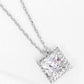 18k Gold Dipped CZ Square Pendant Delicate Necklace