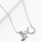 18k Gold Dipped CZ Stone Boot And Horseshoe Pendant Necklace
