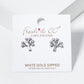 White Gold Dipped CZ Tree Of Life Post Stud Earrings