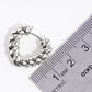 White Gold Dipped Braided Metal Heart Shape 20mm Hinged Hoop Earrings