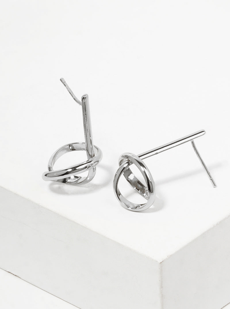 18k Gold Dipped Delicate Knot Post Earrings