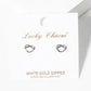 White Gold Dipped Delicate Love Knot Post Stud Earrings