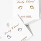 White Gold Dipped Delicate Love Knot Post Stud Earrings