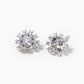 18k Gold Dipped Flower CZ Post Stud Earrings