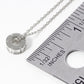 White Gold Dipped Square CZ Wheel Shape Pendant Delicate Necklace