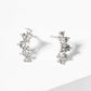 18k Gold Dipped Symmetrical CZ Pave Double Curved Bar Post Stud Earrings