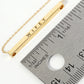 Wifey Engraved 18K Gold Dipped Horizontal Brass Bar Pendant Inspirational Necklace