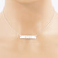 Wify Engraved Horizontal Bar Pendant Necklace