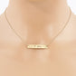 You All Engraved Horizontal Bar Pendant Necklace