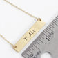 You All Engraved Horizontal Bar Pendant Necklace