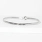 You Are Enough Engraved Inspirational Bangle Bracelet