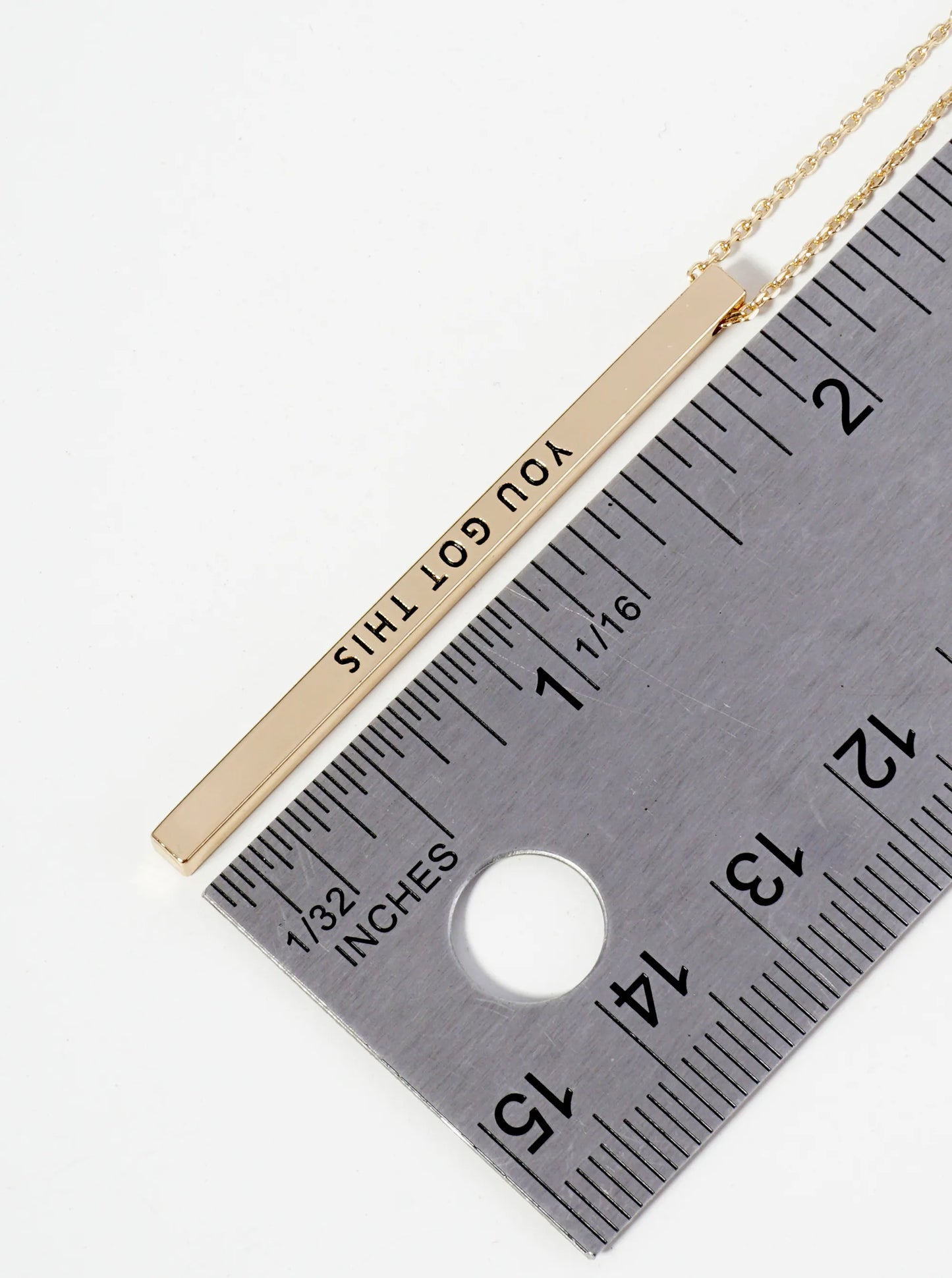 You Got This Engraved Vertical Bar Pendant Inspirational Necklace
