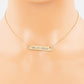 You Are Enough Engraved Horizontal Bar Pendant Necklace