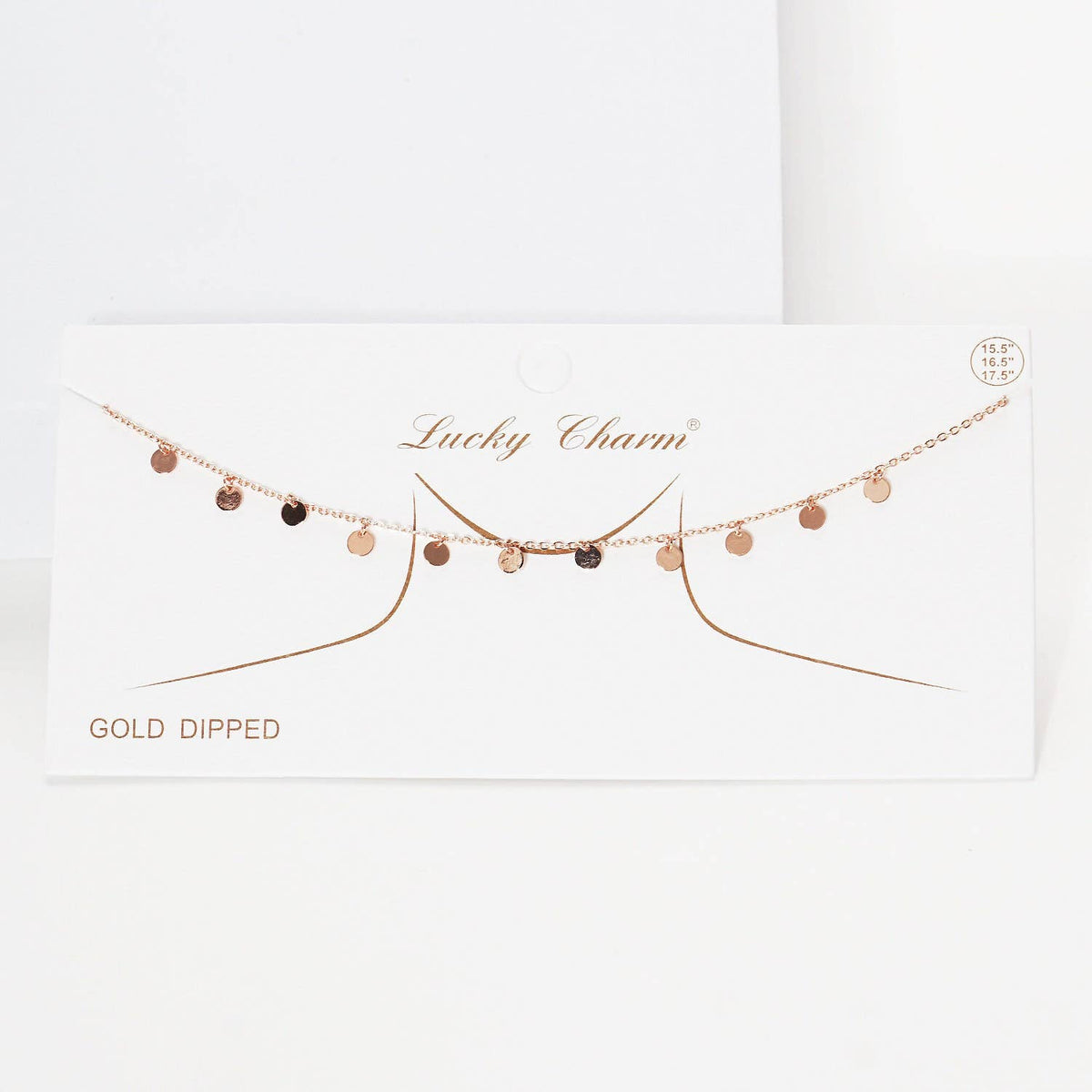 Gold Plated Chain w/ Round Charm Necklace