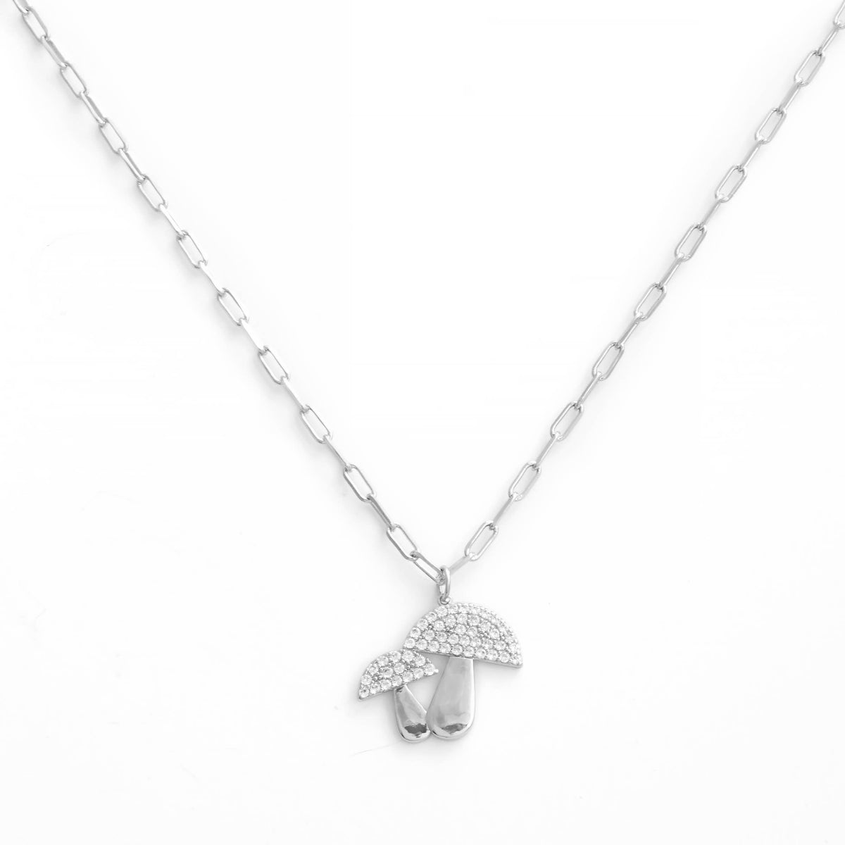 Gold Plated Double Mushroom Necklace