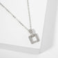 Square Door-Knocker Pendant 18K-Gold-Dipped Brass Necklace