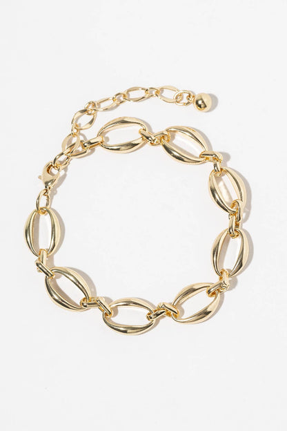 High-Shine Oval Link Statement Anklet