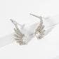 18K Gold Dipped Angel Wings Cubic Zirconia Stud Earrings