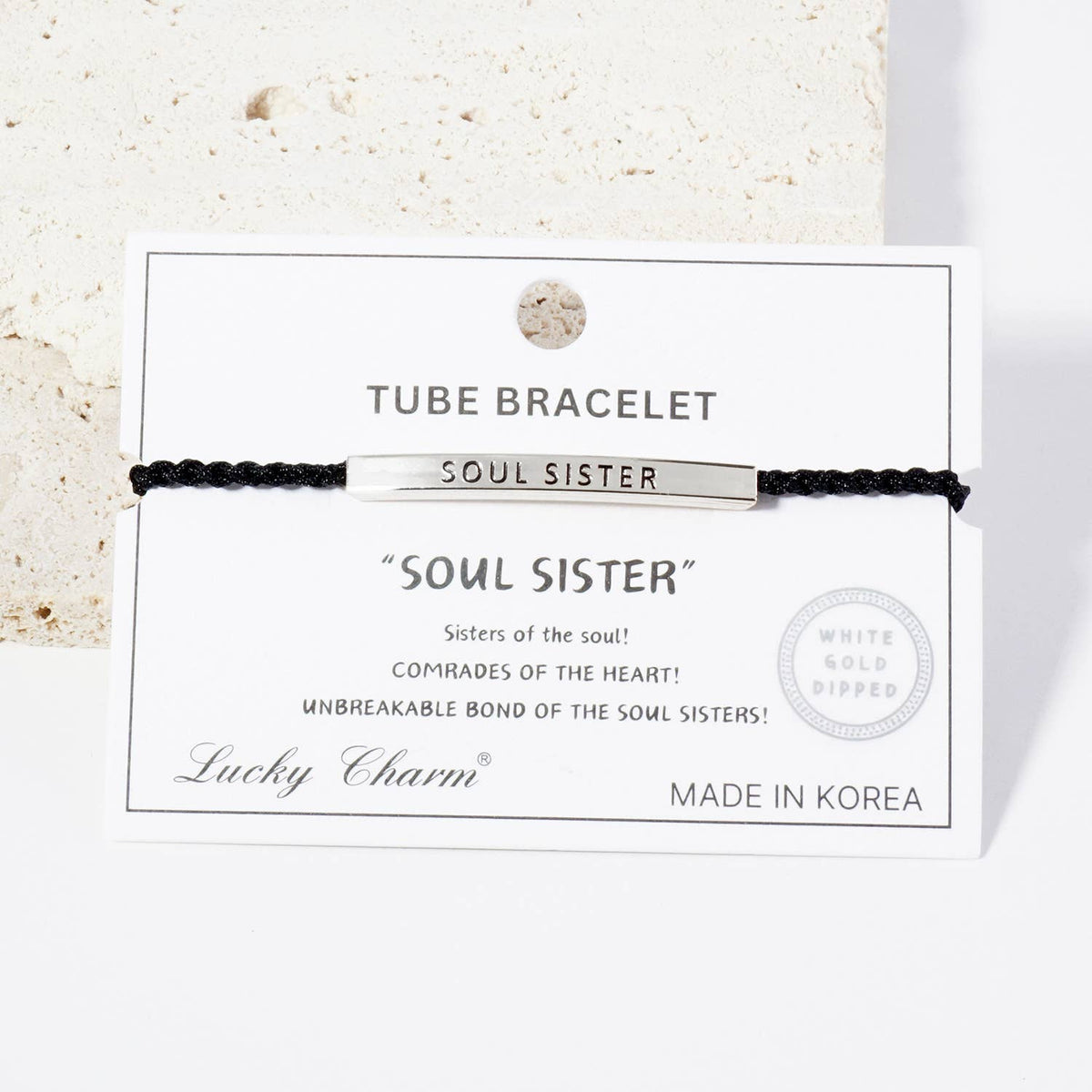 Inspirational Messages "Soul Sister" Tube Bar Bracelet