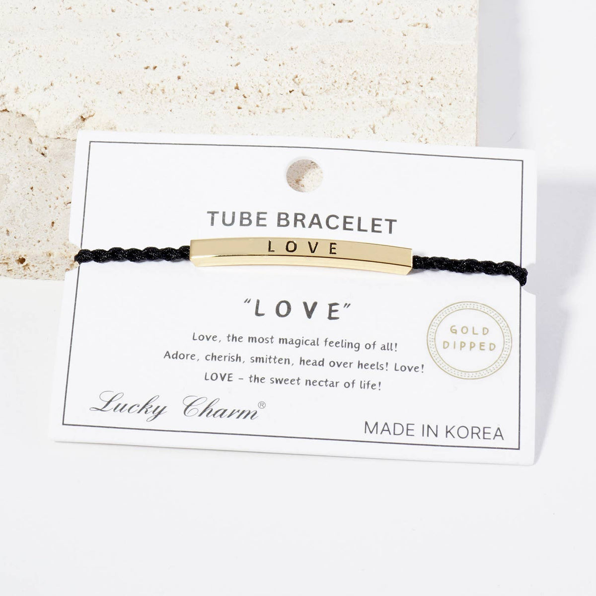 Inspirational Messages "Love" Tube Bar Bracelet