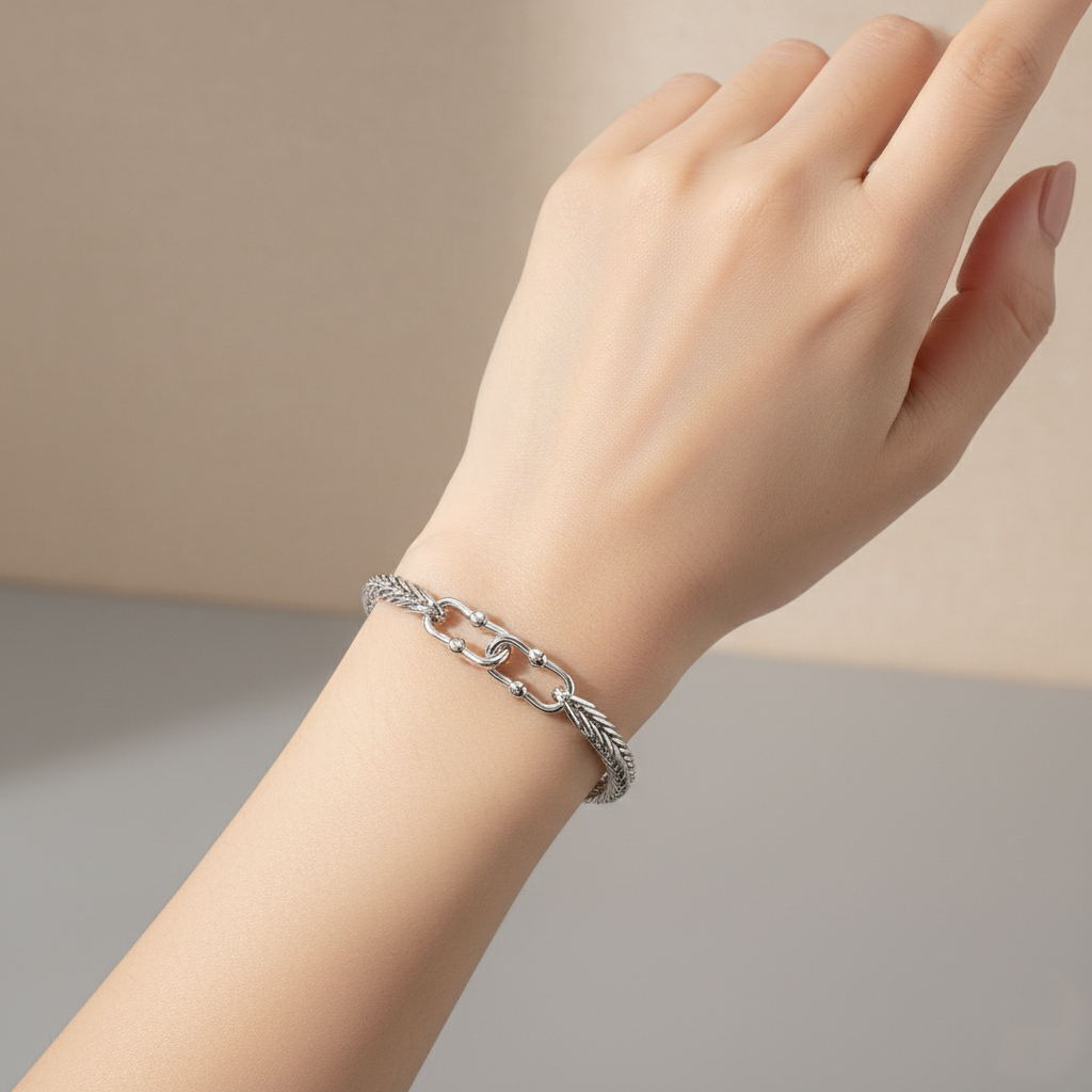 Modern Mixed-Link Chain Bracelet