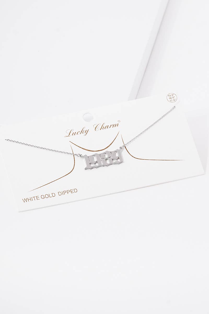 Gold Plated Birth Year Necklace