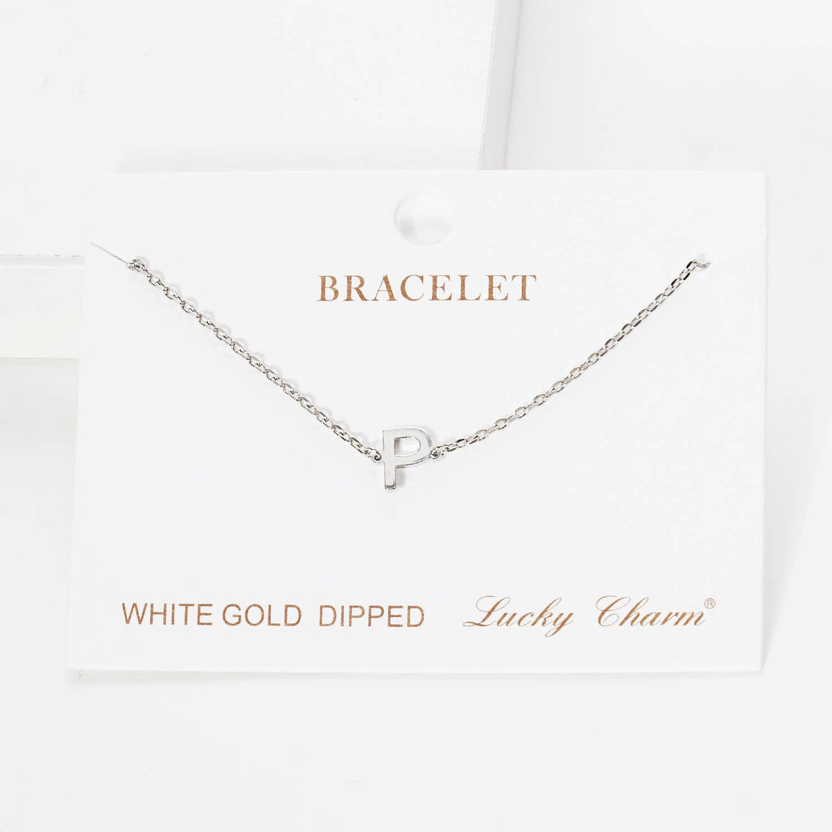Gold Plated Initial Letter Bracelet
