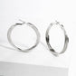 Geometric Triple-Row Hoop Earrings
