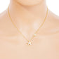Gold Dipped Cubic Zirconia Pave Sea Life Starfish Necklace