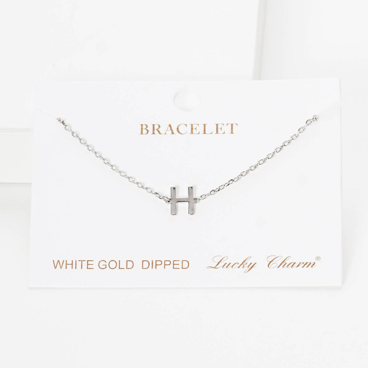 Gold Plated Initial Letter Bracelet