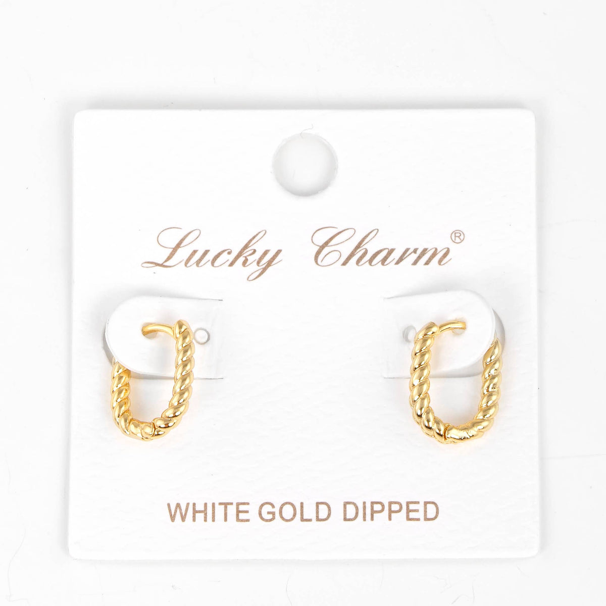 Gold Plated Braided Huggie Earrings