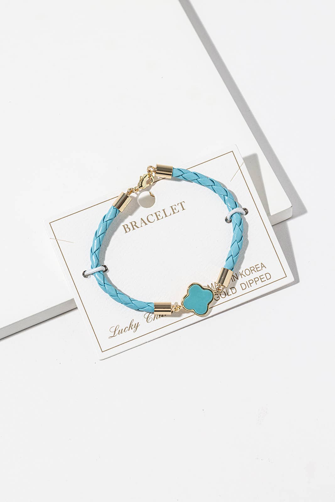 Clover Luck Braided Cord Bracelet