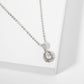 Two Teardrop Pendant 18K-Gold-Dipped Brass Necklace