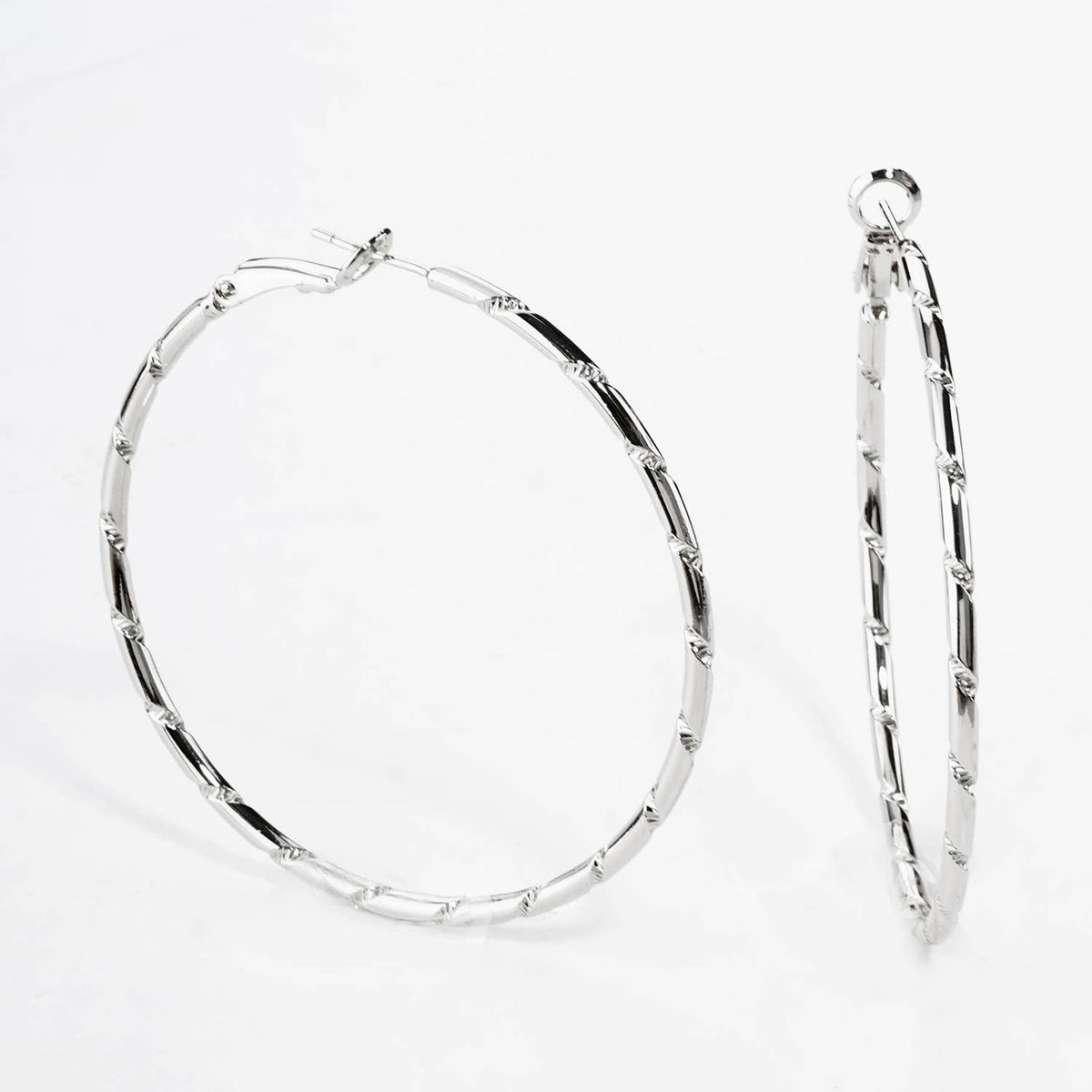 Textured Hoop Earrings