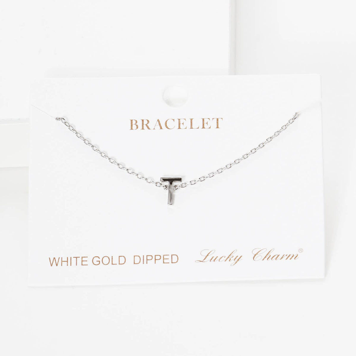 Gold Plated Initial Letter Bracelet
