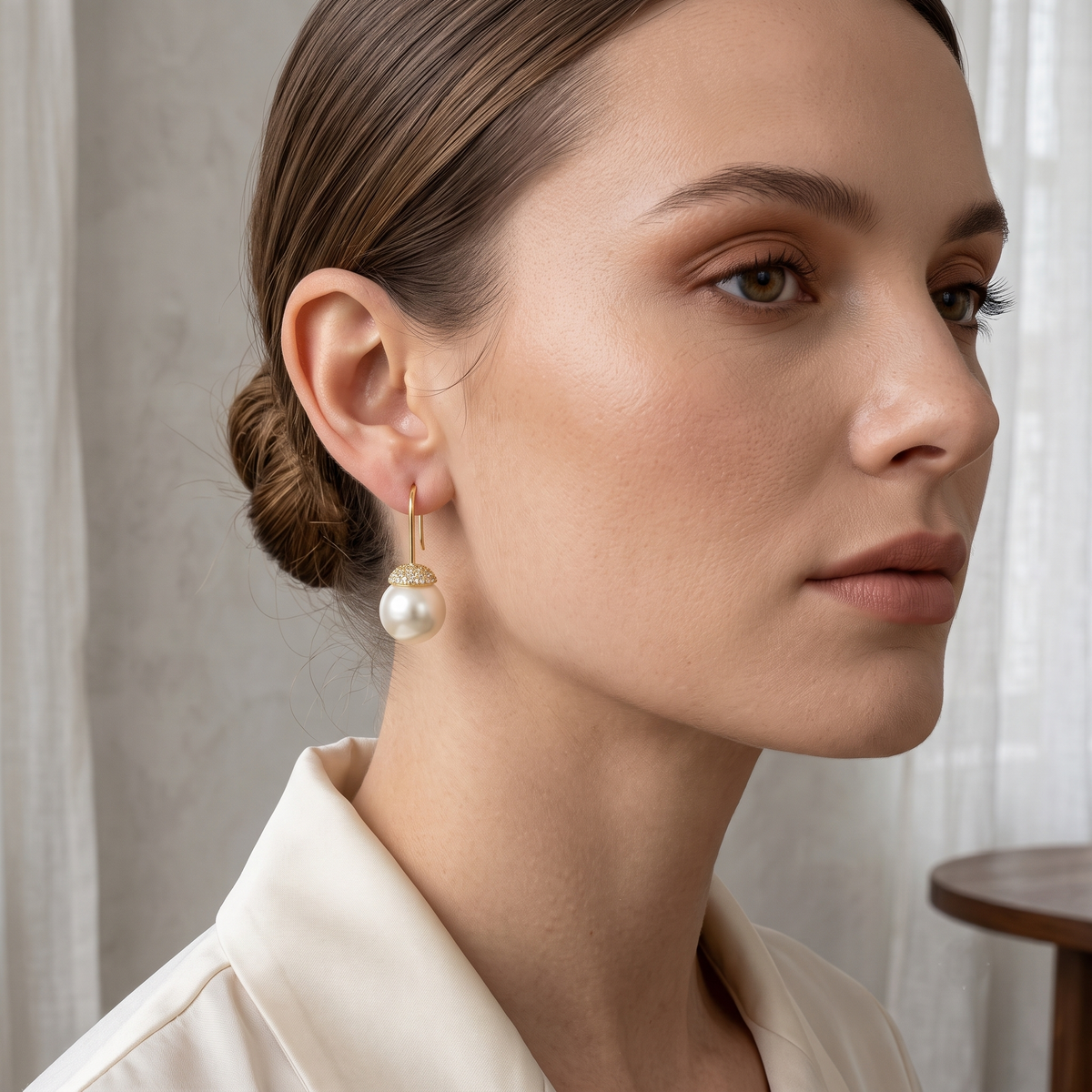 Elegant Bridesmaid Proposal Pearl Drop Earrings