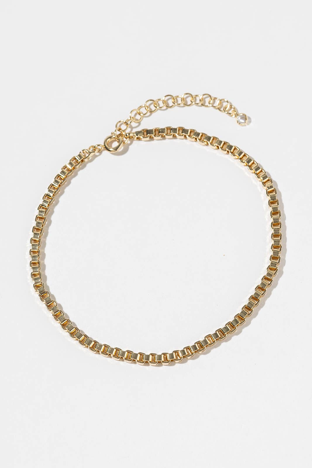Gold & Silver Dipped Box Chain Anklet - Hypoallergenic Minim