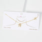 Gold Dipped Cubic Zirconia Pave Sea Life Starfish Necklace