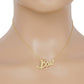 Gold Plated Bold Boss Cursive Necklace