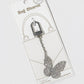 Crystal Butterfly Bag Charm & Keychain