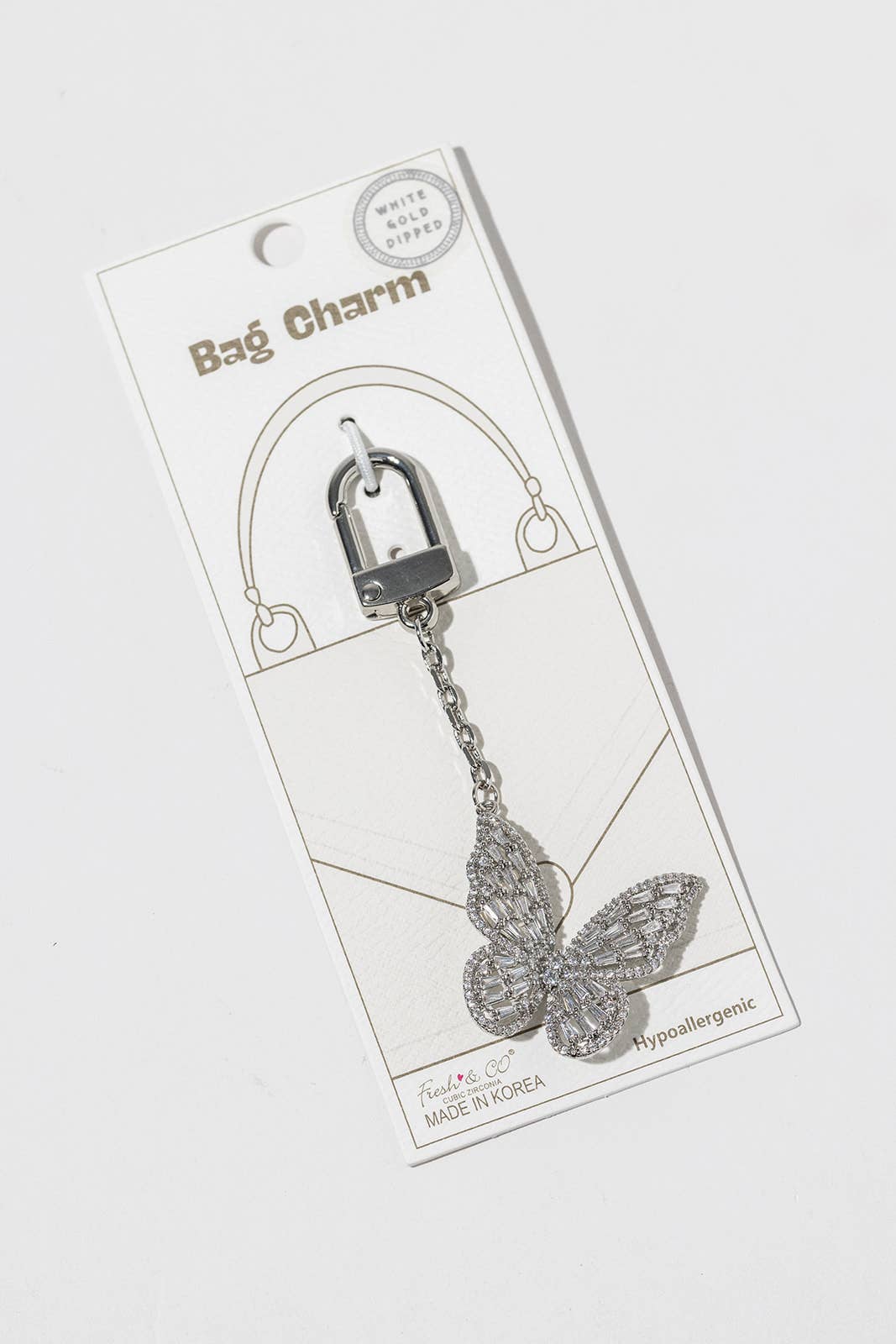 Crystal Butterfly Bag Charm & Keychain
