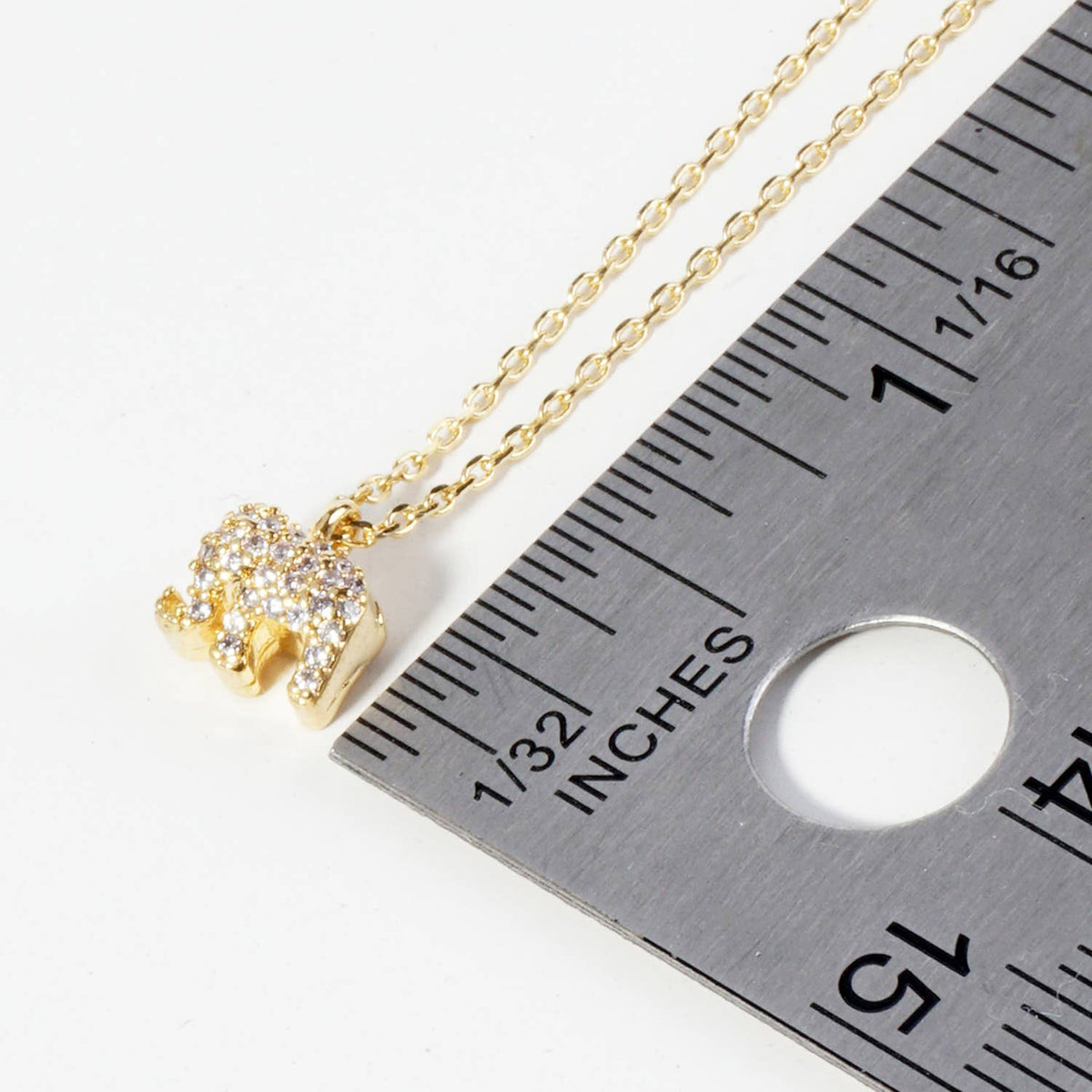 CZ Elephant Pendant Necklace