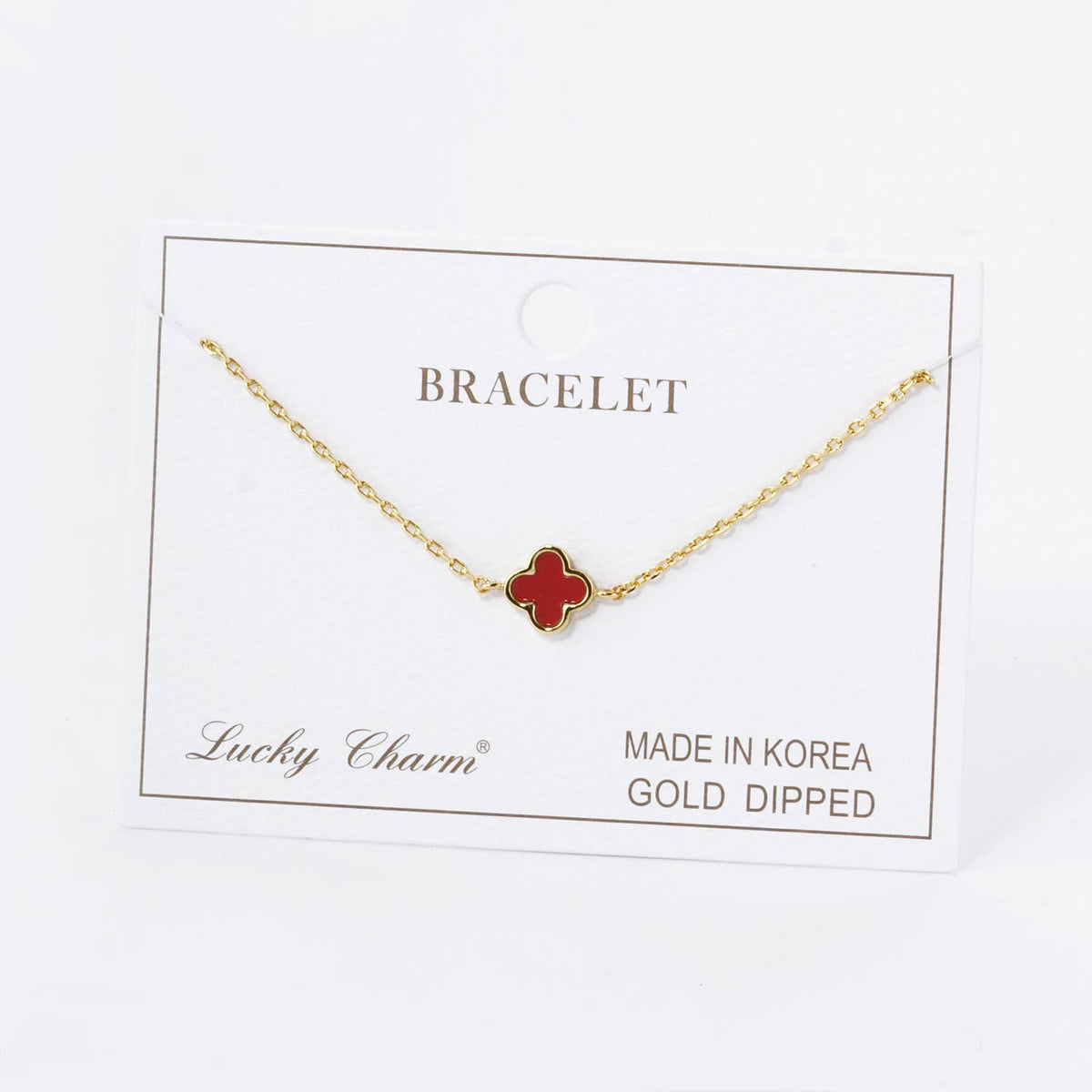Dainty Clover Charm Bracelet