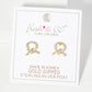 Knot Design 18K-Gold-Dipped Stud Earrings