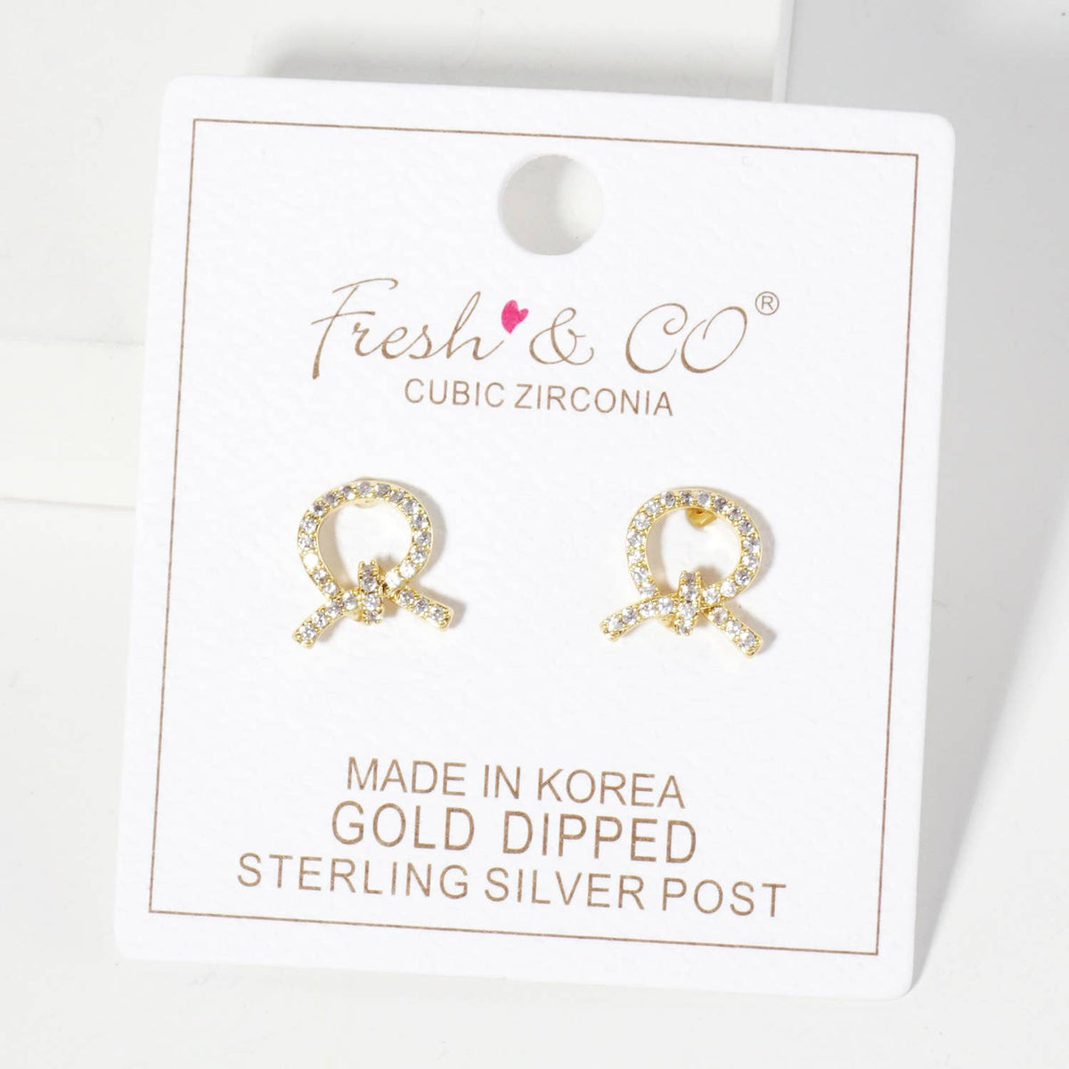 Knot Design 18K-Gold-Dipped Stud Earrings