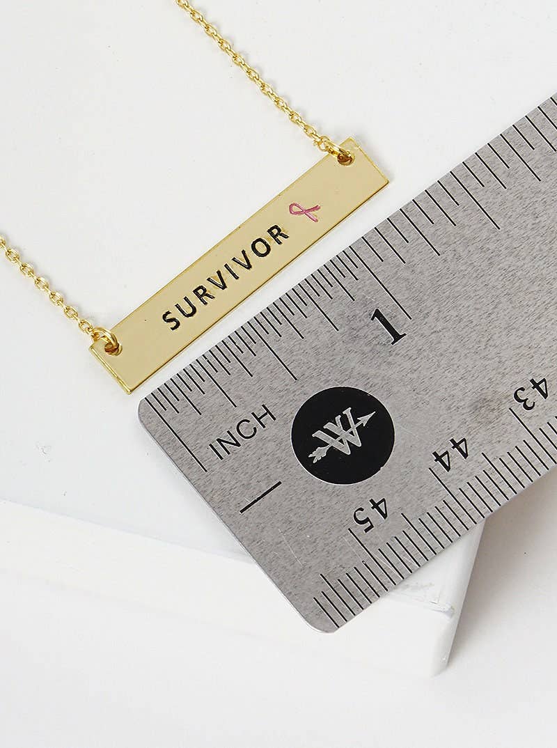 Breast Cancer Awareness "SURVIVOR" Necklace